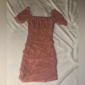 Windsor Blush Ruched Mini Dress